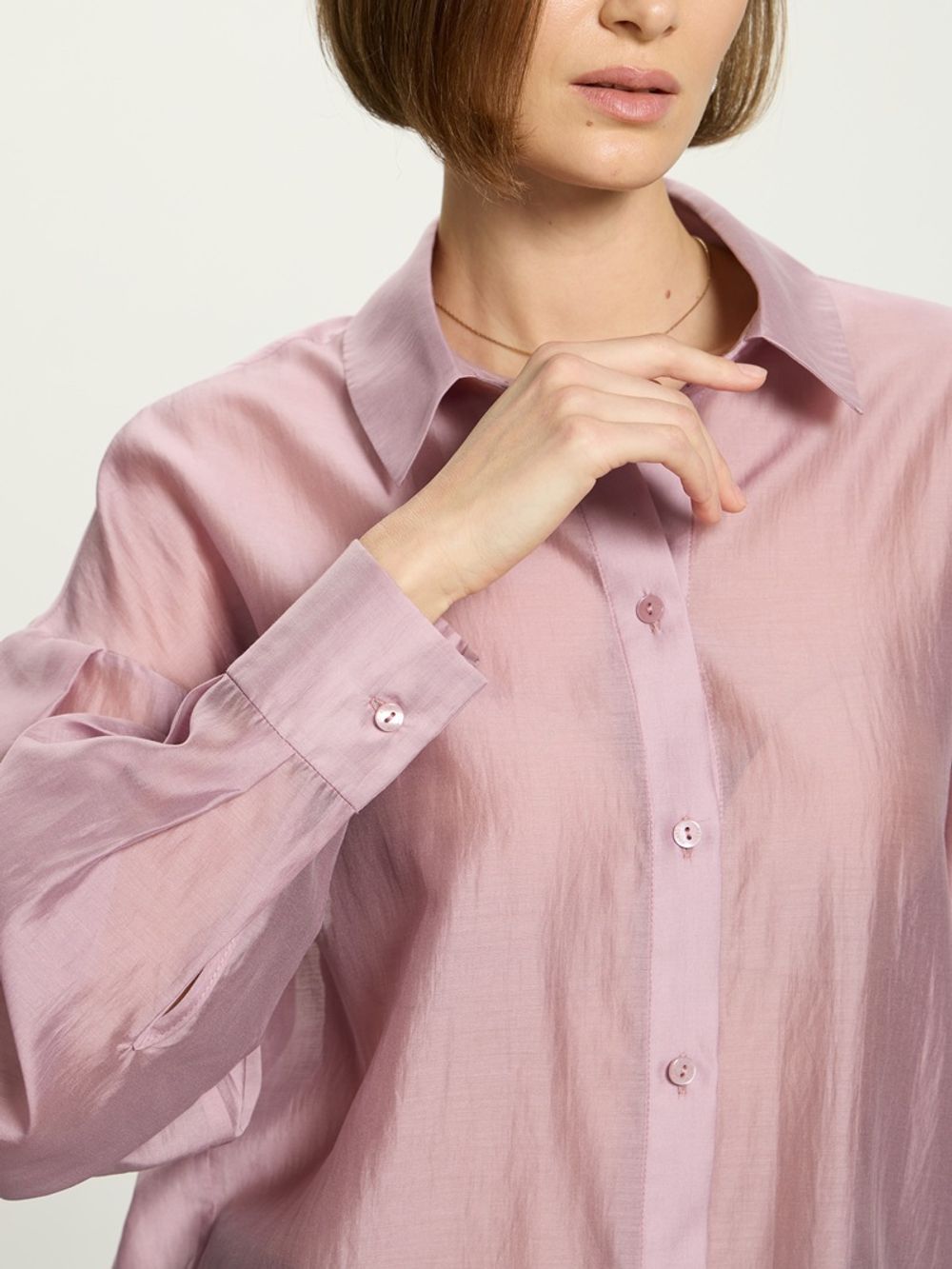 Рубашка Барокко сиреневый шифон