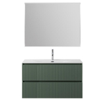 Тумба с раковиной подвесная BelBagno UNO-MINI-1000-2C-SO-VO Еловый матовый, раковина белая BB-8099-3-100