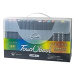 Набор маркеров для скетчинга 60цв, 2,0-6,0мм, Тouch Cool двусторонние, Egoist