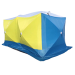 Большая зимняя палатка СТЭК Куб Дубль 3Т (трехслойная, дышащая, 440х220х205 см)