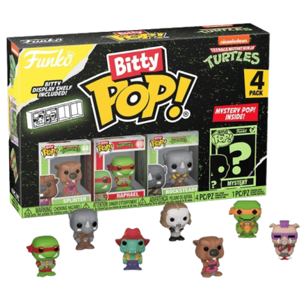 Фигурка Funko Bitty POP! TMNT S3 Splinter+Raphael+Rocksteady+Mystery