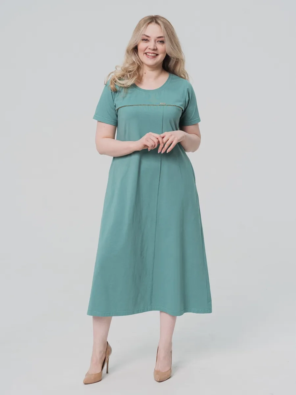 Платье трикотажное летнее трапеция