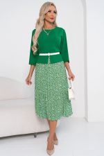 Платье с баской  (зеленый) Р11-1183/2 Nikol (Акция)