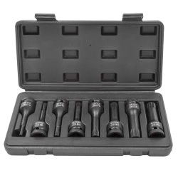 Набор головок-бит SPLINE ударных 8пр.,1/2''(M5, M6, M8, M10, M12, M14, M16, M18), в кейсе Forsage F-40811MPB