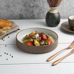 Салатник 600 мл d 19,7 cм h4 cм White Matt New Brown Taiga P.L. [6]