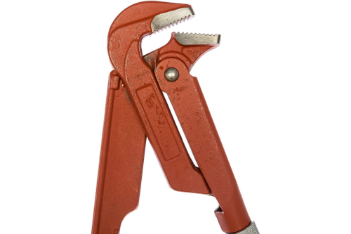 БИБЕР 90052 Ключ трубный ПРОФИ CrV 90 градусов 1,5"---