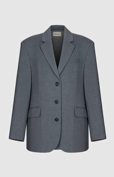 Пиджак базовый серый