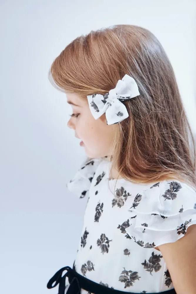 Mimi, заколки - бантики детские из черного бархата