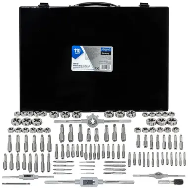 Набор метчик.и плашек110пр(2х0.4,3х0.5,4х0.7,5х0.8,6х0.75-1,8х0.75-1,25,9х0.75-1.25,10х0.75-1.5,11х0.75/1/1.25/1.5, 12х0.75-1.75,14х1-2,16х1-2,18х1.5) Scheppach Sch-M110-1