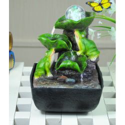 GAFN01-504 GREEN APPLE настольный фонтан с подсветкой Лягушки с шаром | GREEN APPLE