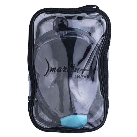 Маска полнолицевая Marlin Travel черный/бирюзовый/черный