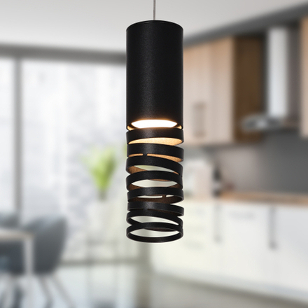 Светильник подвесной (подвес) ЭРА PL22 BK MR16 GU10 потолочный цилиндр черный