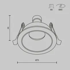 Встраиваемый светильник Пай / Share 1*GU10 10 Вт IP 54 Technical dl126-gu10-wb