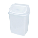 Контейнер для мусора "Ромашка" 1,5 л с перекидным верхом белый