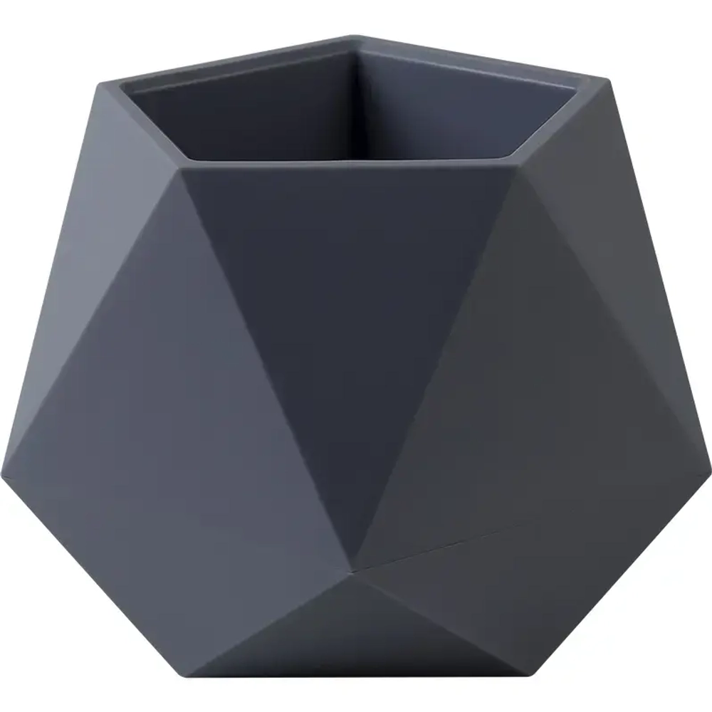 Кашпо для цветов пластиковое 0,72л d-13см «Абремо» Антрацит