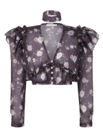 Топ с воланами Afina, мокко