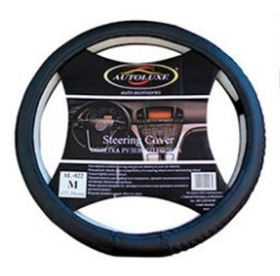 AL-022-черный плетение  Оплетка для руля  L (кор-25 шт.)