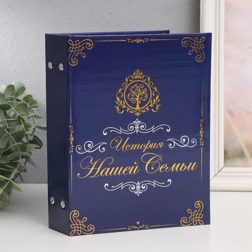 Фотоальбом 200 фото 10х15 см "История нашей семьи" тиснение 23,5х17,5х5 см 2005307