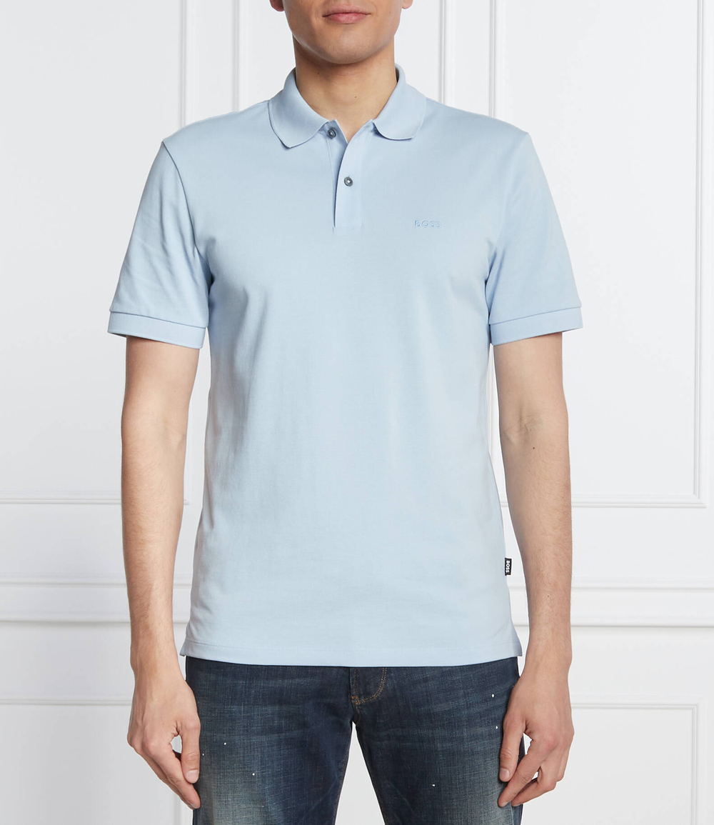 поло pallas BOSS BLACK - голубой(50468362)