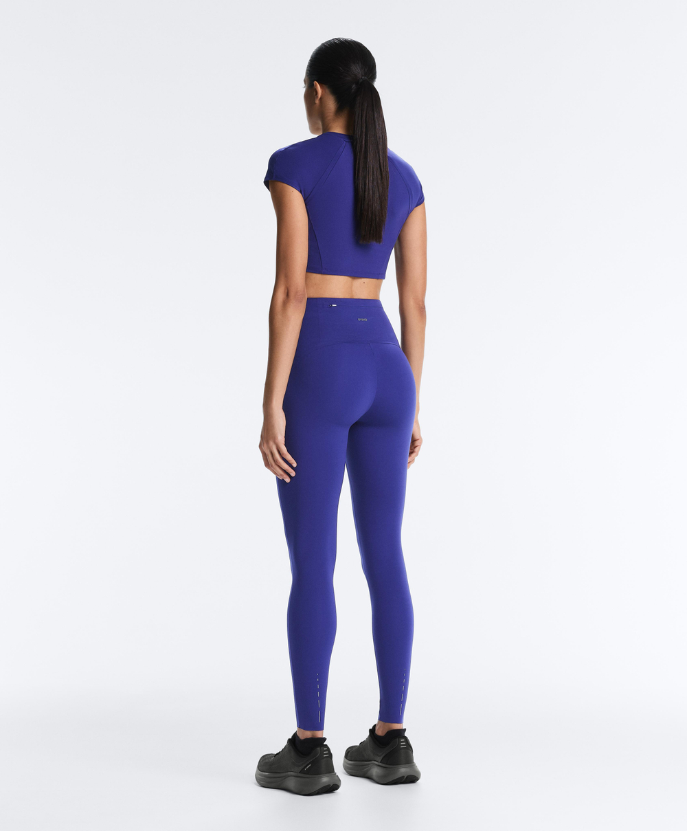 OYSHO Легинсы Compressive светоотражающие с высокой посадкой и длиной до щиколотки, кобальтовый