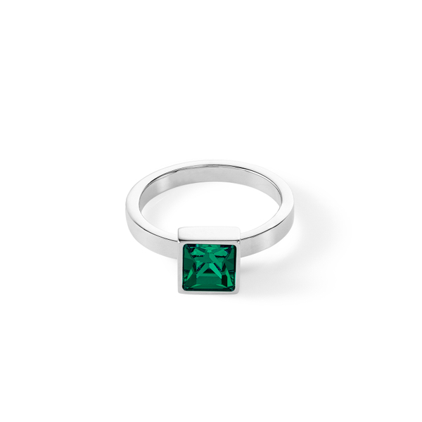 Кольцо Coeur de Lion Dark green-silver 17.2 мм 0500/40-0548 54 размер 17,2