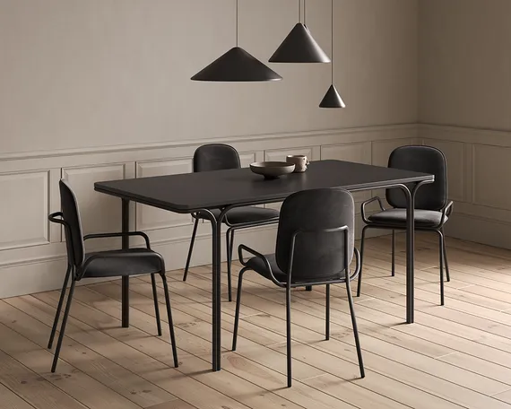 Стул Ror, Double Frame, черный велюр