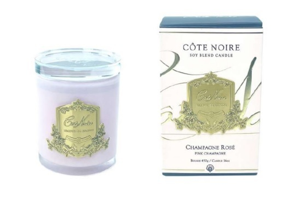 Свеча ароматическая CHAMPAGNE ROSEСвеча Cote Noire Розовый / Золотой