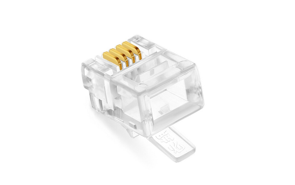 Коннектор RJ-11 (6p4c) 5Bites медный 10 шт./упак.