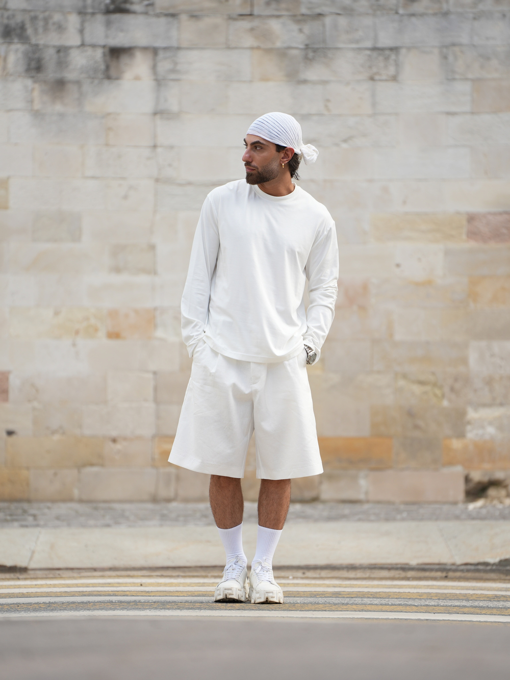 Шорты льняные | white