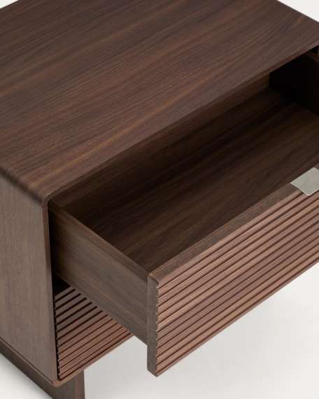 Прикроватная тумбочка Norlen с 6 ящиками шпон ореха 60 x 52 см