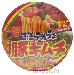 Лапша со вкусом кимчи Nissin, 101 гр