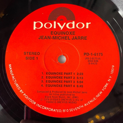 Винтажная виниловая пластинка LP Jean Michel Jarre Equinoxe (USA 1978)