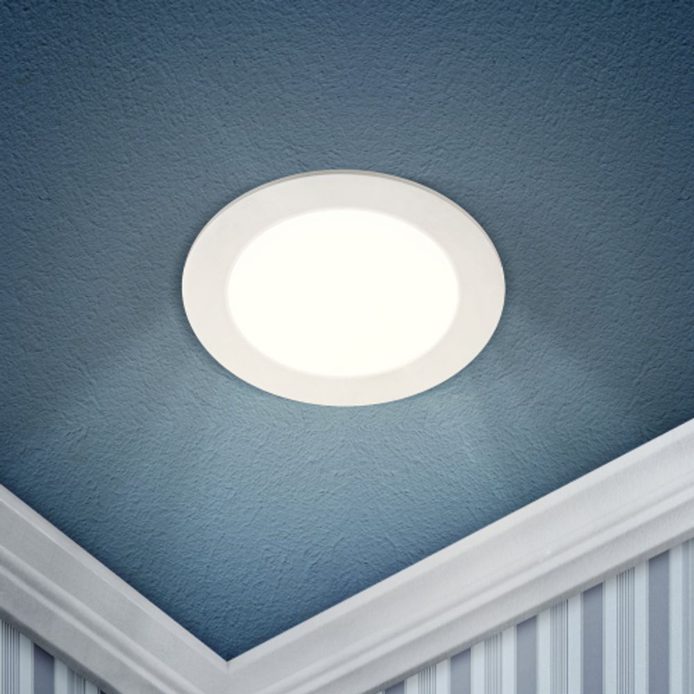 Светильник светодиодный встраиваемый Даунлайт ЭРА LED 1-12-4K Slim панель 12Вт 4000К круг | Downlight