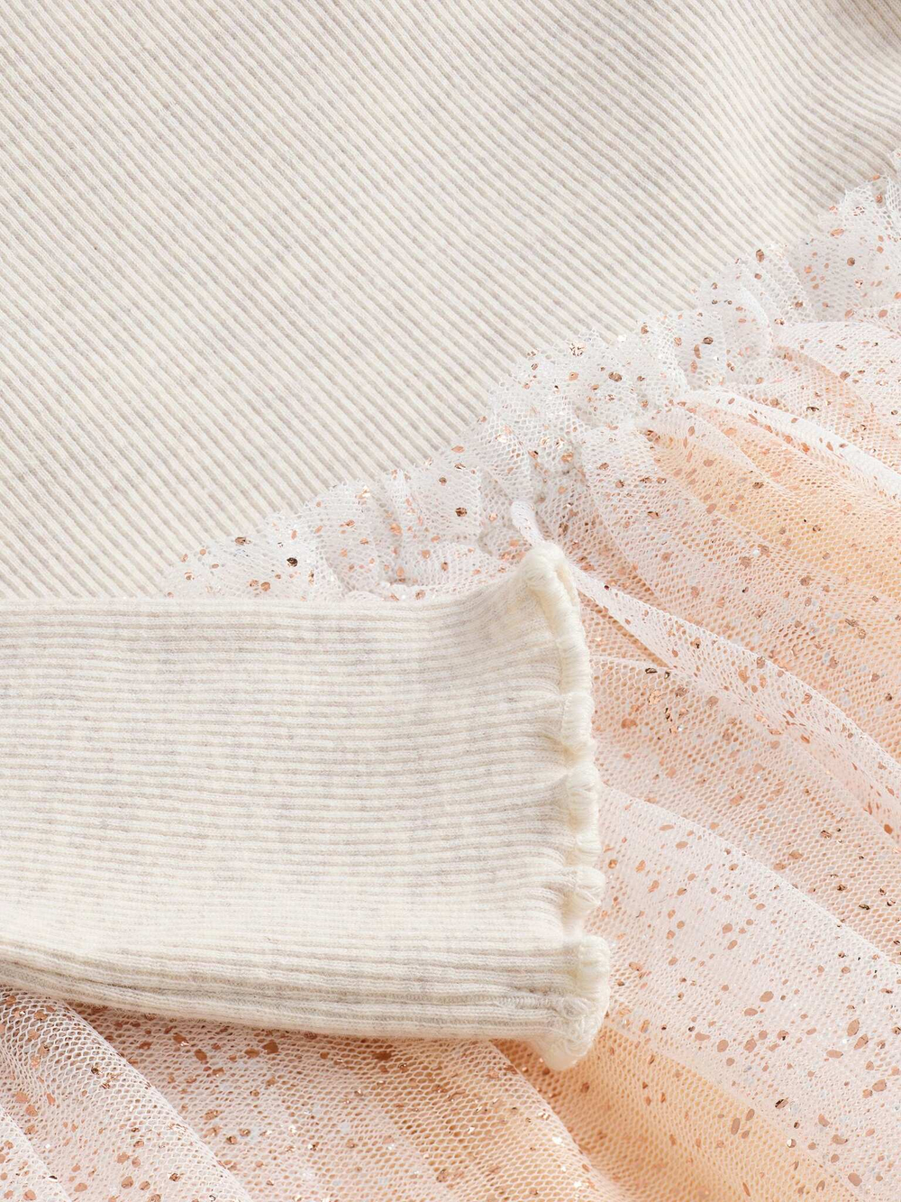 Платье и бомбер в комплекте для девочки Next E54-791, Молочный, Розовый