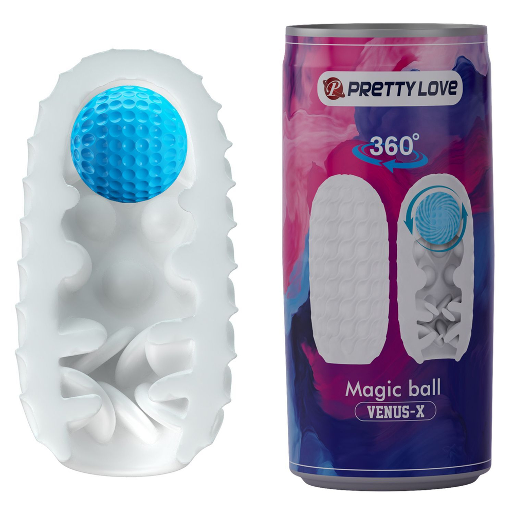 Мастурбатор Baile Magic Ball с вращающимся шариком, 12 см