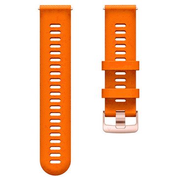 Ремешок 18 мм силиконовый для Garmin Venu 2S, Vivoactive 4S, Forerunner 255S, Forerunner 265S быстросъемный Quick Release (Оранжевый)