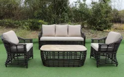 "Ницца" лаунж-зона из искусственного ротанга, цвет бронзовый