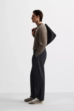 ZARA СВИТЕР ИЗ 100% КАШЕМИРА, КОРИЧНЕВЫЙ С МЕЛАНЖЕВЫМ ЭФФЕКТОМ