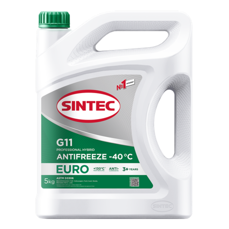 Антифриз SINTEC ANTIFREEZE Euro G11 green -40 5кг