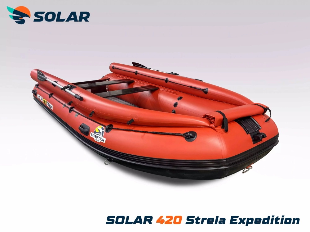 Лодка надувная моторная solar-420 strela jet tunnel (expedition)