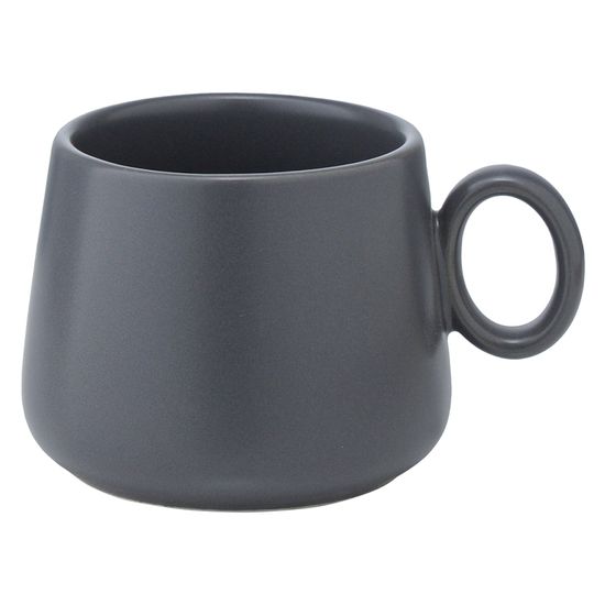 Набор из двух чашек с блюдцами темно-серого цвета из коллекции essential, 120 мл