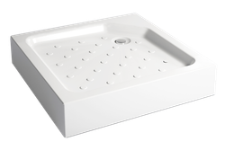 Акриловый душевой поддон квадрат 900 Universal N (d слив.отверстия = 90 мм,внутр.h=от 45-69 мм сварная рама, несъемный декор.экран) без сифона