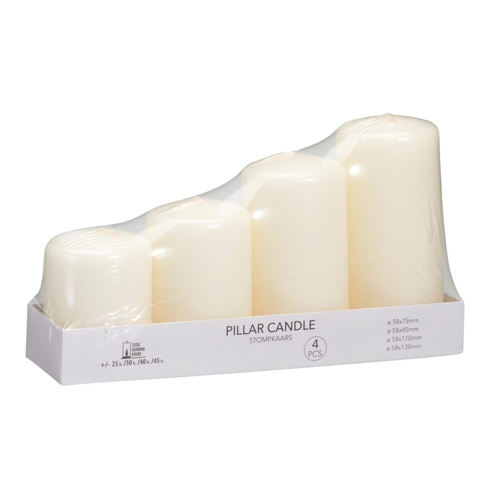 Набор из 4 восковых свечей