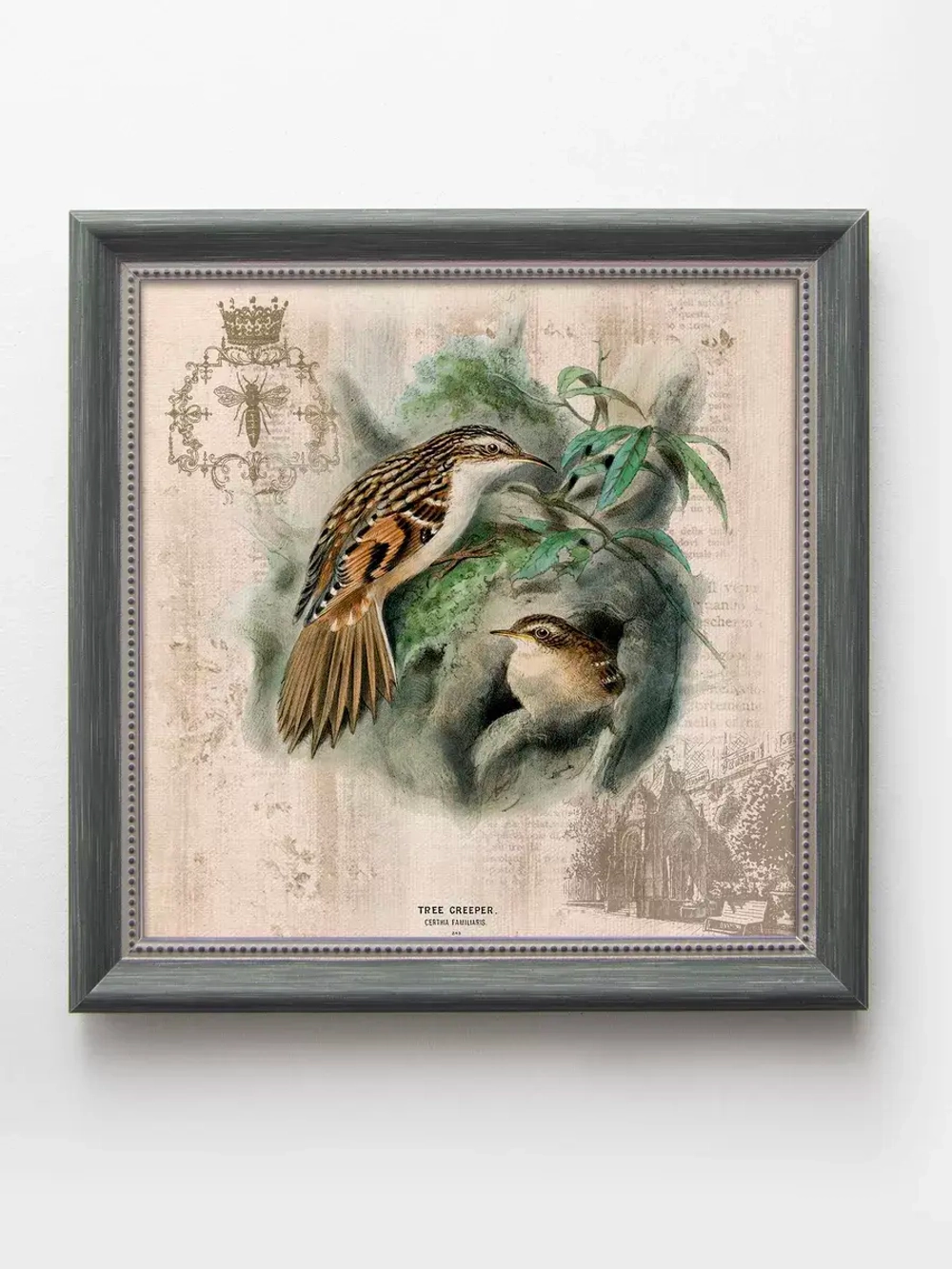 Картины на стену интерьерная на холсте 4 шт, 23*23 см