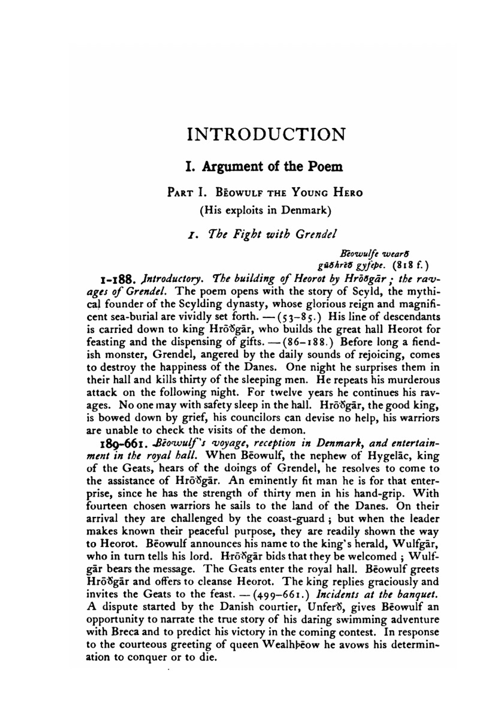 Beowulf and The fight at Finnsburg | Fr. Klaeber