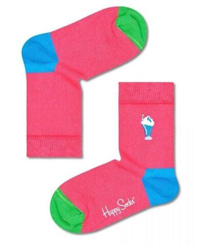 Детские носки Kids Embroidery Milkshake Sock с молочным коктейлем (Размер: 4-6Y) (Цвет: розовый)