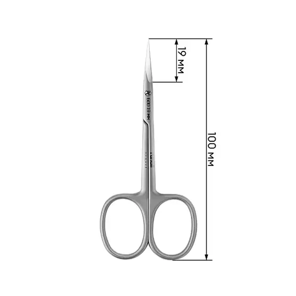 Ножницы для кутикулы Runail Expert, матовые 100/19 мм №600