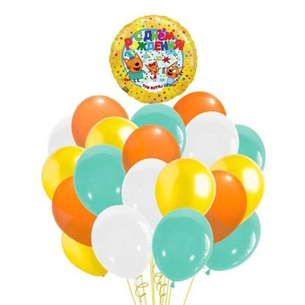 Композиция воздушных шаров "Три кота"