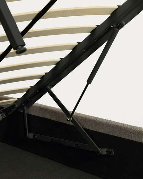 Кровать c подъемным механизмом Nahiri 160x200 см, серая