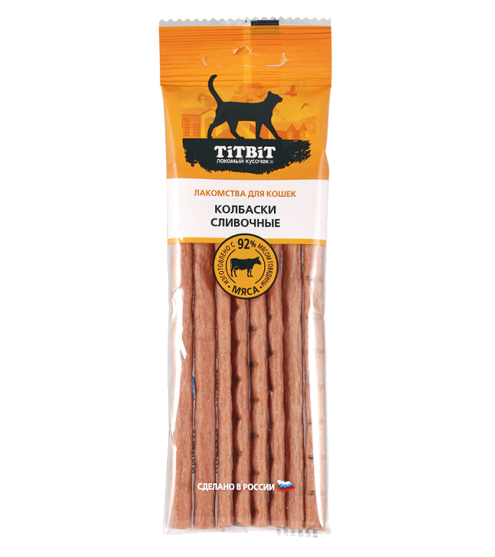 Колбаски Сливочные для кошек Золотая коллекция, Титбит, 30гр